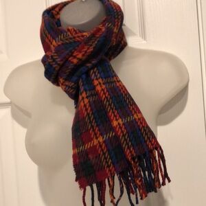 VTG  Prochownick 100% Lana Wool Plaid Scarf. Made in Italy